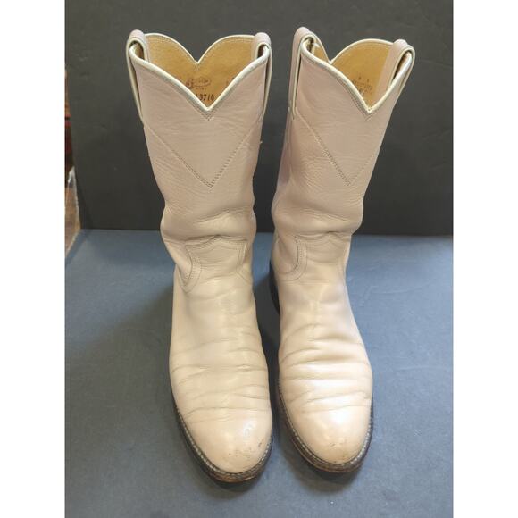 Justin Womens Size 6B Light Pink L3714 Leather Roper Cowboy Western Boots 124901 - Picture 4 of 10